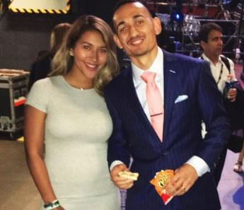 Kaimana Pa'aluhi with her ex-husband Max Holloway.